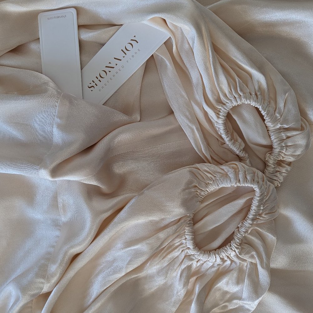 Shona Joy La Lune Balloon Sleeve Backless Midi Dress- Cream - Picture 12 of 15
